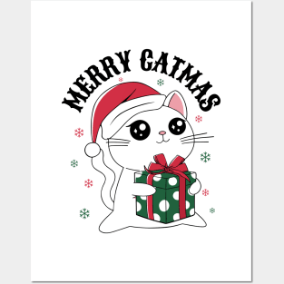 Merry Catmas Posters and Art